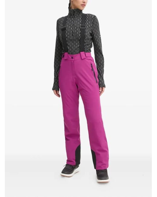 Pantalones de esquí con parche del logo EA7 de color Pink