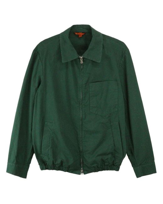 Barena Green Zaleto Mariol Zip-up Shirt Jacket for men