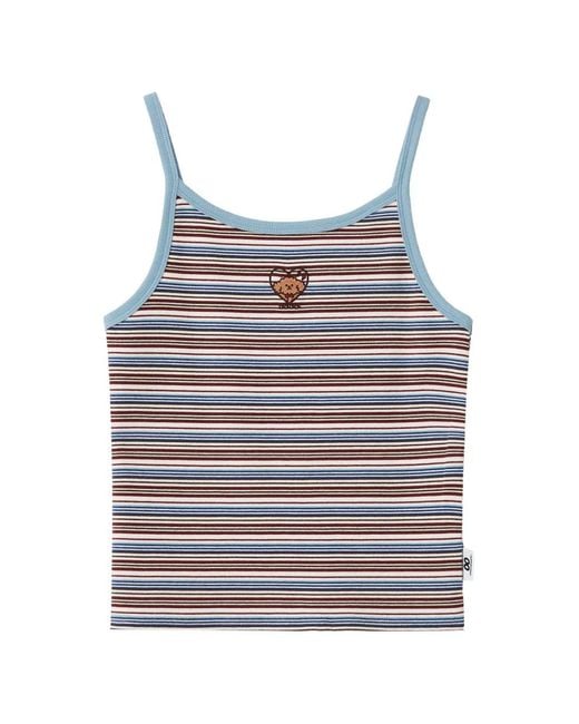 Chocoolate Gray Haut Rayé À Broderies