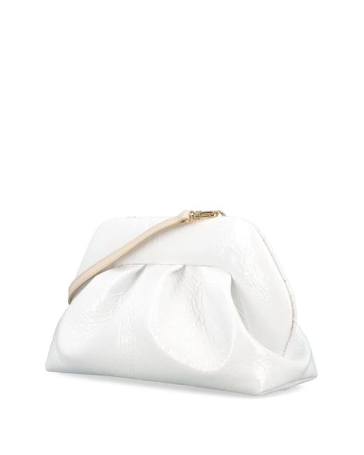 THEMOIRÈ White Tia Faux-leather Clutch Bag