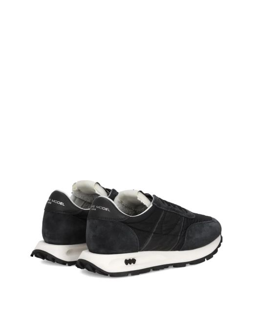 Philippe Model Black Panelled Running Sneakers
