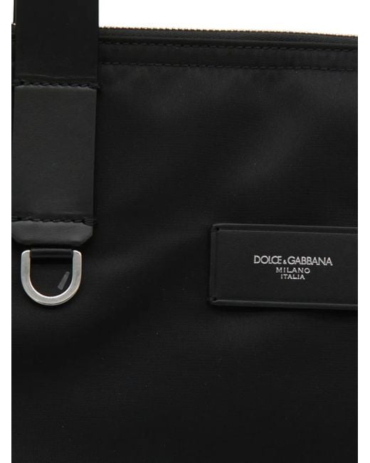 Dolce & Gabbana Black Zip-Up Tote Bag for men