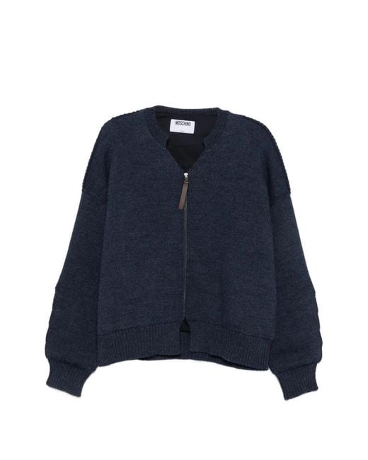 Moschino Blue Veste À Fermeture Zippée for men