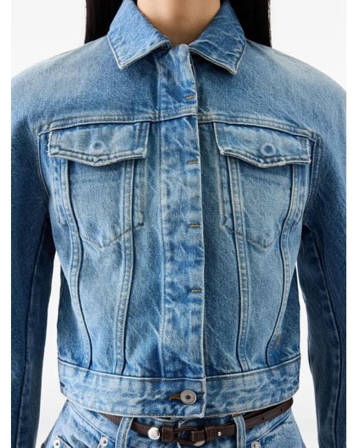 Veste Crop En Jean Jacquemus en coloris Blue