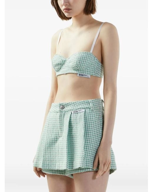 Gcds Green Tweed Top