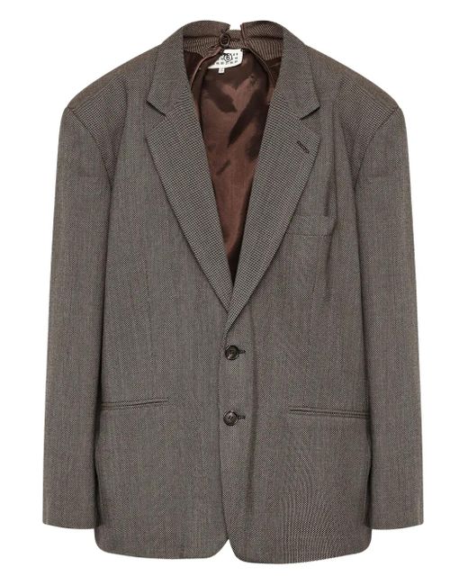 MM6 by Maison Martin Margiela Brown Einreihiges Sakko