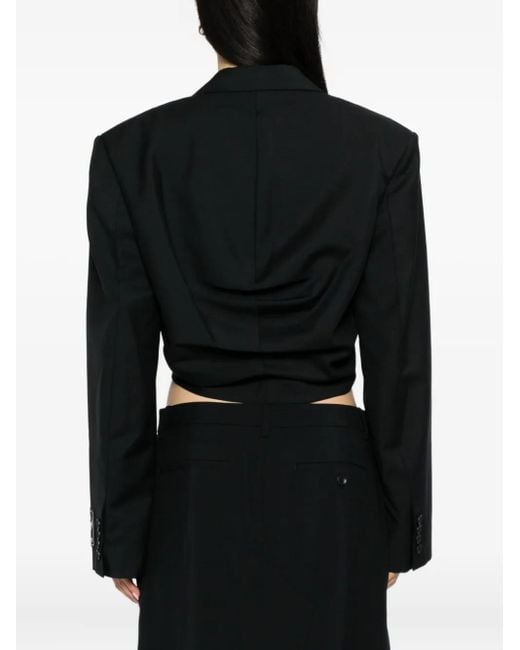 Alexander Wang Black Logo-Patch Blazer