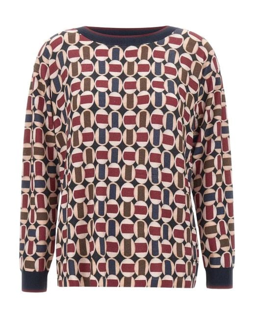 Elena Miro ジオメトリック ロングtシャツ Red