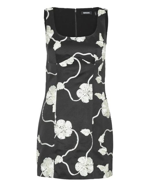 ROTATE BIRGER CHRISTENSEN フラワー ミニドレス Black