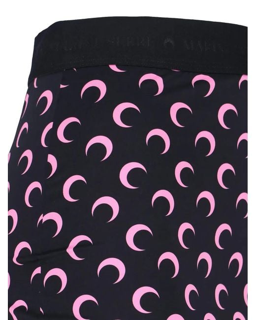 MARINE SERRE Rok Met Maanprint in het Blue