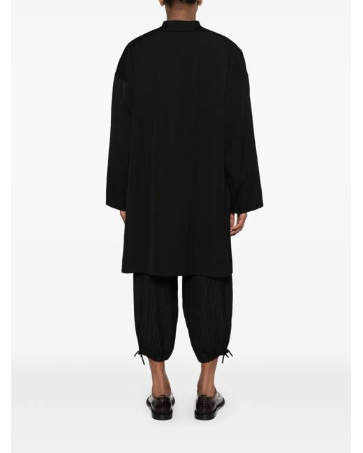 Yohji Yamamoto Black Button Single-Breasted Coat for men