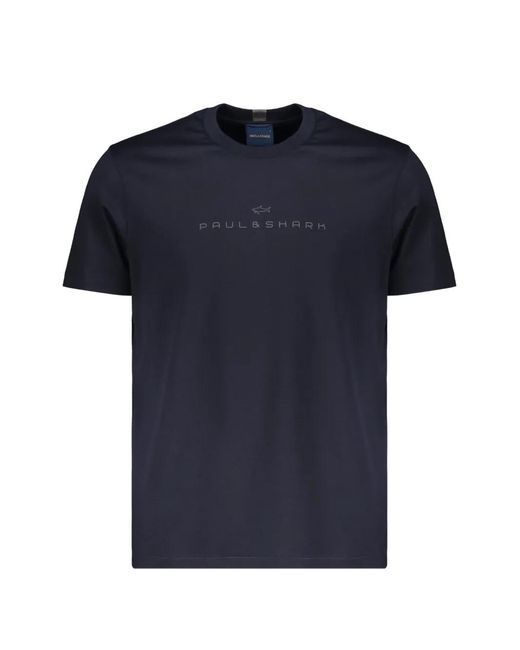Paul & Shark Blue Logo-Print Short-Sleeve T-Shirt for men