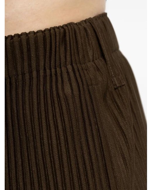 Homme Plissé Issey Miyake Brown Pleated Trousers for men