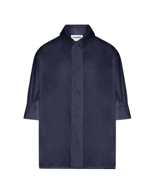 Jil Sander Blue Buttoned Top