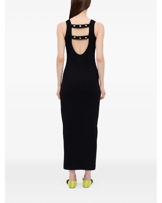 Abito Midi Con Borchie di MSGM in Black