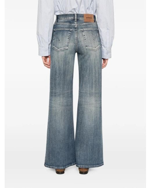 Dondup Blue Amber Wide-Leg Jeans
