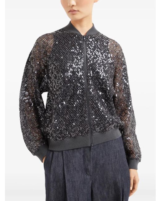 Brunello Cucinelli Black Sequinned Jacket