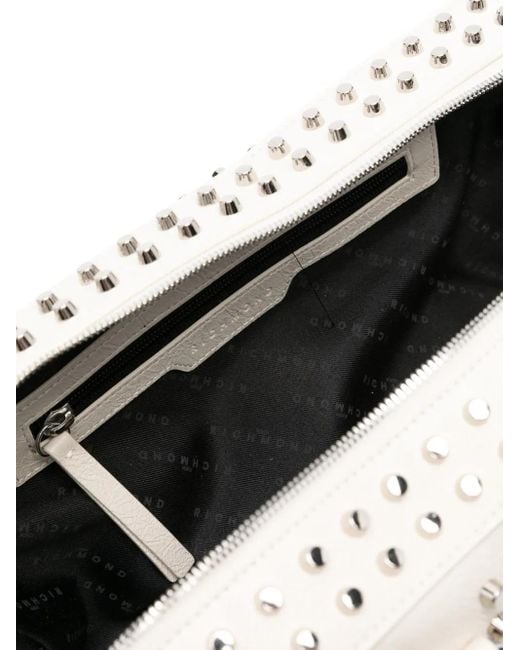 John Richmond White Tote Bag Mit Nieten