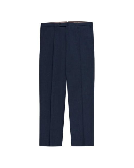 Slowear Blue Pressed-Crease Trousers for men