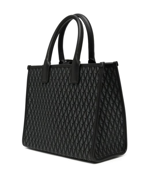 Versace Black Small V Allover La Medusa Tote Bag