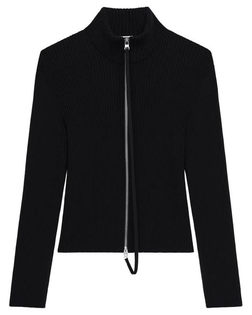 Courreges Black Zipped Cardigan for men