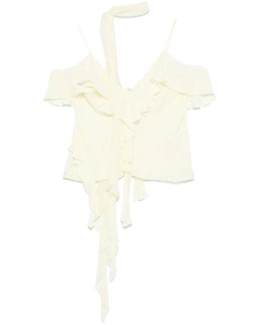 Dorothee Schumacher White Ruffled Top