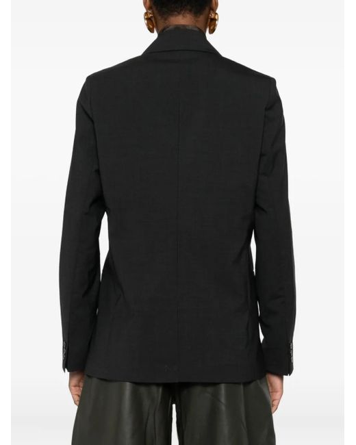 Blazer con doble botonadura y bolsillo de parche Eric Bompard de color Black