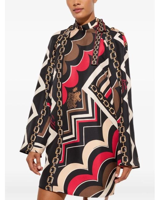 Vestido corto con estampado Istrice Emilio Pucci de color White