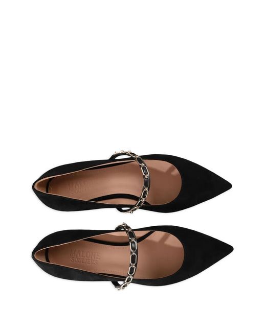 Malone Souliers Black Virna Ballerina Shoes