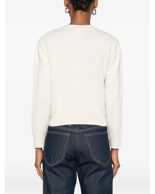 A.P.C. Ribgebreide Trui in het White