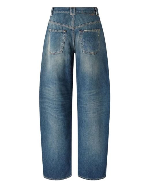 Pinko Blue Ripped-Detail Jeans