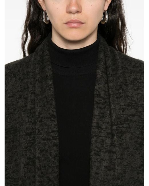 Frenckenberger Black Open-Front Cardigan