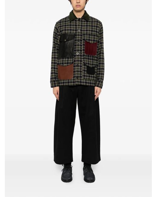 Junya Watanabe Black Check Patchwork Jacket for men