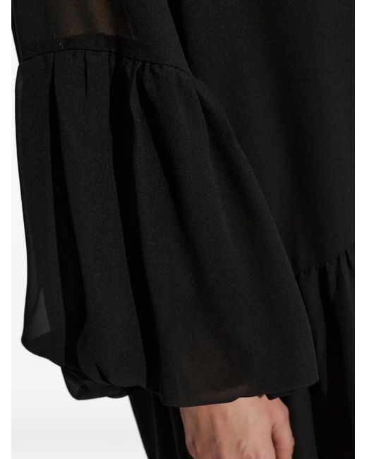 Gestuz Black Zurina Semi-Sheer Dress