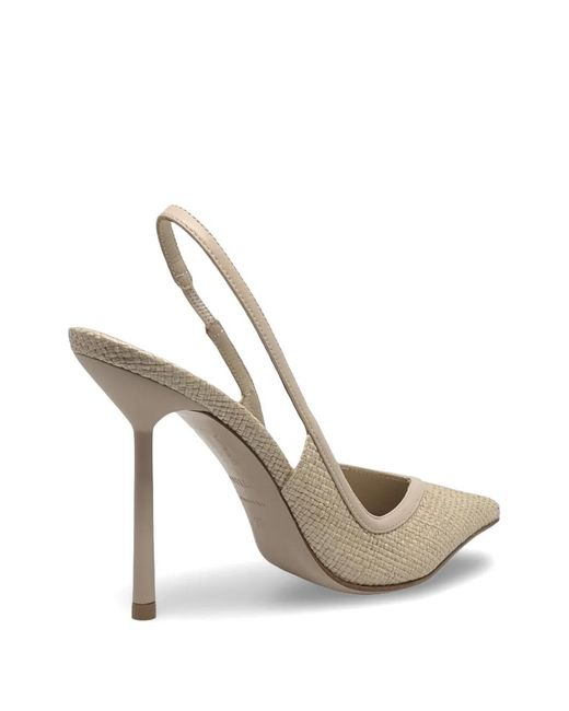 Le Silla White Woven Point Toe Pumps
