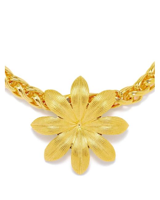D'Estree Yellow Elizabeth Halskette Mit Blumendetail