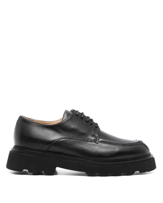 Doucal's Black Leather Loafers