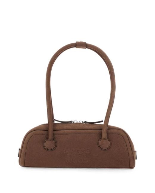 MARGE SHERWOOD Brown Mini Nubuck Leather Shoulder Bag