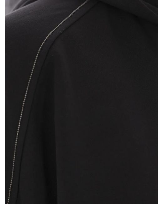 Brunello Cucinelli Black Jersey Hoodie