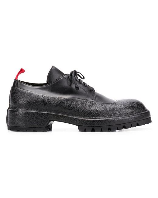 424 Black Chunky Sole Derby Shoes for men