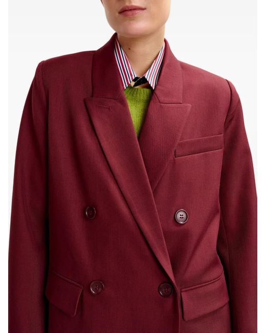Essentiel Antwerp Blazer Met Dubbele Rij Knopen in het Red