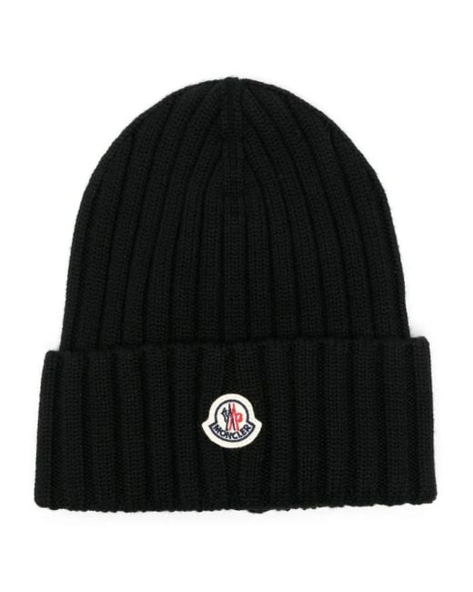 Moncler Ribgebreide Muts in het Black