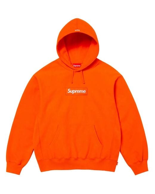 Supreme Orange Box Logo Hoodie
