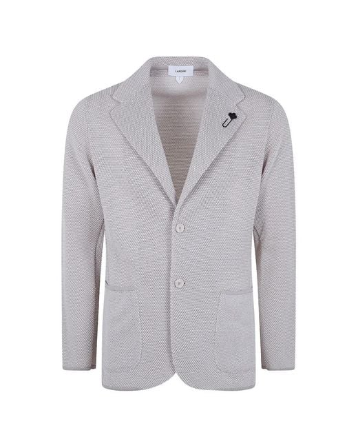 Lardini Gray Texture Blazer for men