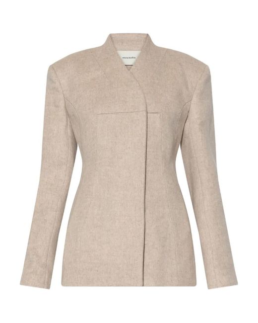 Entire studios Natural V-Neck Blazer