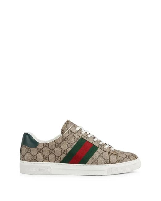 Gucci Natural Ace Web Sneakers for men
