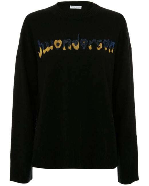 J.W. Anderson Black X Run Hany Logo-Embellished Jumper