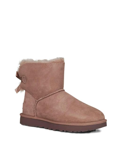 Ugg Brown Mini Bailey Bow Ii Suede Boots