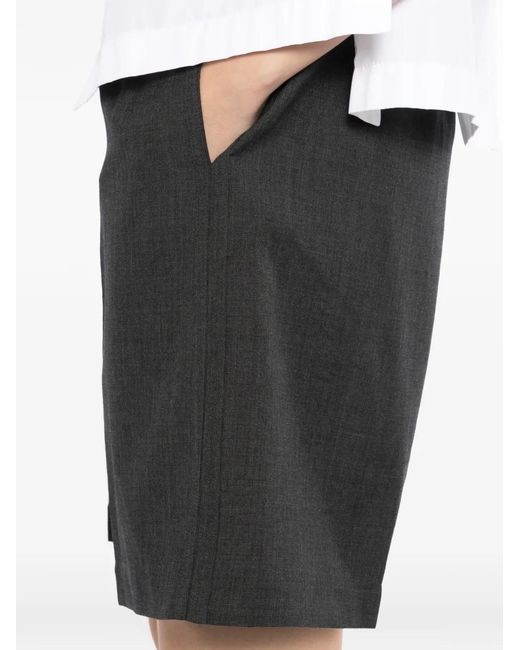 JNBY Gray Twill-Weave Tailored Shorts