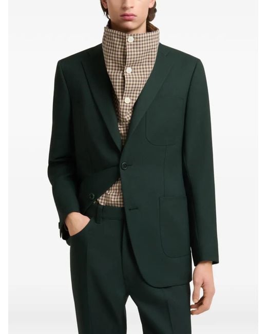 Marni Green Veste En Techno-Tissu Foncé for men